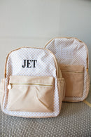 Tan Checkered Backpack - NO CUSTOMIZATION