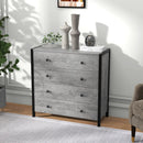 4-Drawer Dresser Modern Wooden Chest of Drawers for Bedroom Living Room by DirectDeals