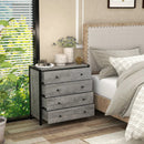 4-Drawer Dresser Modern Wooden Chest of Drawers for Bedroom Living Room by LJGDeals