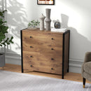 4-Drawer Dresser Modern Wooden Chest of Drawers for Bedroom Living Room by LJGDeals
