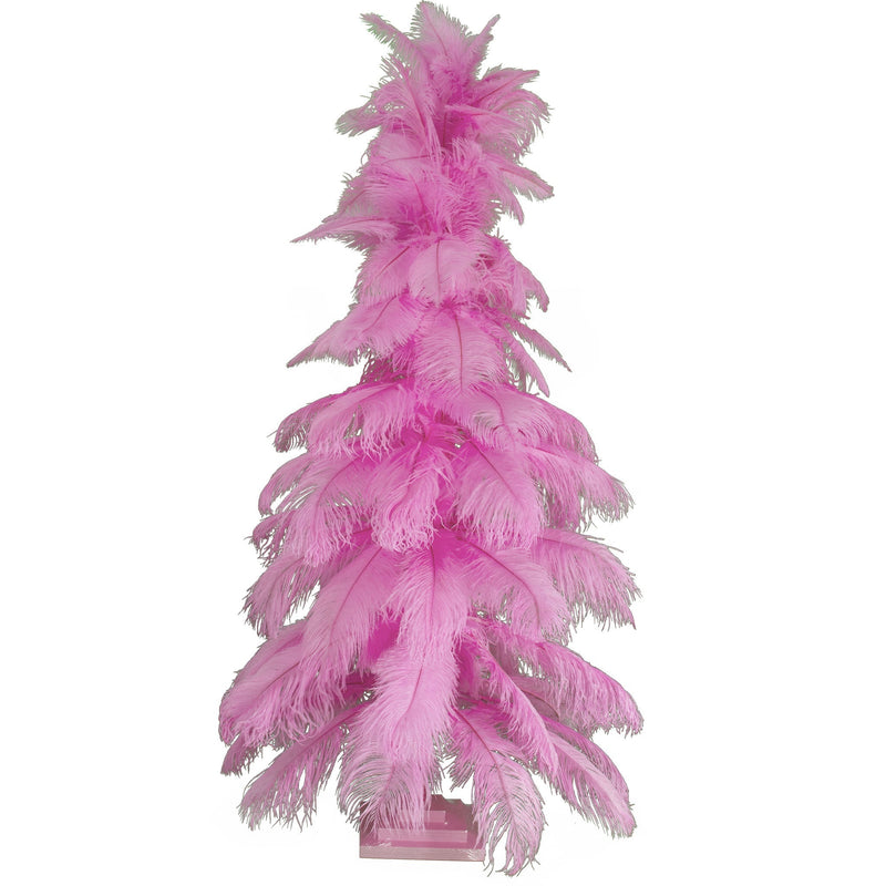 Pink Ostrich Feather Tree