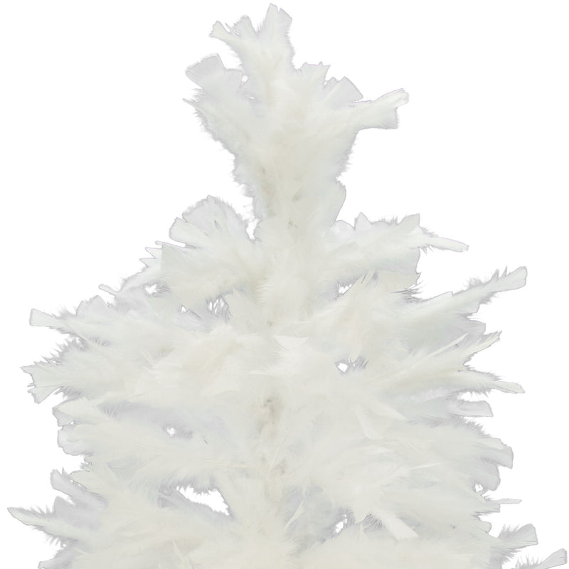 White Turkey Feather Christmas Tree