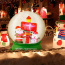 4 Feet Christmas Inflatable Snow Globe with Santa Snowman Road Sign by LJGDeals
