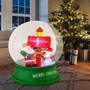4 Feet Christmas Inflatable Snow Globe with Santa Snowman Road Sign by LJGDeals