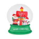 4 Feet Christmas Inflatable Snow Globe with Santa Snowman Road Sign by LJGDeals