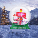 4 Feet Christmas Inflatable Snow Globe with Santa Snowman Road Sign by LJGDeals