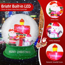 4 Feet Christmas Inflatable Snow Globe with Santa Snowman Road Sign by LJGDeals