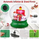 4 Feet Christmas Inflatable Snow Globe with Santa Snowman Road Sign by LJGDeals