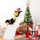 4 Feet Christmas Penguin Ice Skating Decor with Snowy Slide by LJGDeals
