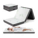 4 Inch Tri-Fold Foam Mattress with Washable Cover for Yoga Guest Mat-Gray by LJGDeals
