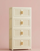 2-6 Layer Foldable Rolling Storage Bin Cabinet | Large Capacity Closet Organizer by 2Dropme