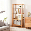 Tall Bamboo Bookshelf – Adjustable Shelves, Narrow Freestanding Storage Rack by 2Dropme