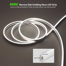SLN01 Dotless COB Neon LED 16.4FT (5M) Strip Light DC24V 40-60W IP67 4x10mm, 10x10mm, 6x12mm Outdoor Rated Dimmable Low Voltage Silicone Strip Light