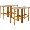 Patio Wood Bar Stools Set of 2/4-2Pieces by DirectDeals