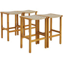 Patio Wood Bar Stools Set of 2/4 by LJGDeals