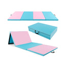 4-Panel PU Leather Folding Exercise Mat with Carrying Handles by LJGDeals