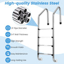 4-Step Inground Pool Ladder Stainless Steel Swimming Pool Ladder by LJGDeals