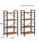 Industrial Bookshelf – /4/5/6/Triple-Tier Metal Storage Shelf by 2Dropme