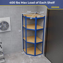 4-Tier Corner Shelving Unit Adjustable Garage Storage Utility Rack for Warehouse by LJGDeals