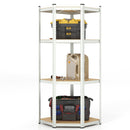 4-Tier Corner Shelving Unit Adjustable Garage Storage Utility Rack for Warehouse