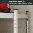 4-Tier Corner Shelving Unit Adjustable Garage Storage Utility Rack for Warehouse