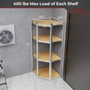 4-Tier Corner Shelving Unit Adjustable Garage Storage Utility Rack for Warehouse by LJGDeals