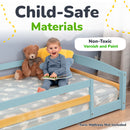 Twin Montessori Floor Bed with Safety Guardrails by Ocodile.com