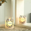 4" tall Glass Wax Battery Moving Flame LED Candle ( Set of 2) by JHY DESIGN