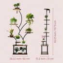 Metal 8-Tier Corner Plant Stand | Indoor Tree-Shape Plant Shelf by 2Dropme