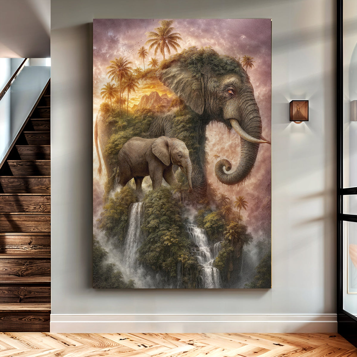 Elephant Jungle Majesty Wall Art, photo 3 of 10