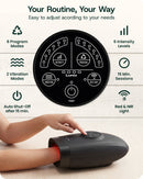 Lunix LX33 Hand Massager with Red Light Therapy, Carpal Tunnel & Wrist Pain Relief Device, Charcoal Black