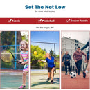 Portable 10 x 5 Feet Beach Badminton Training Net with Carrying Bag