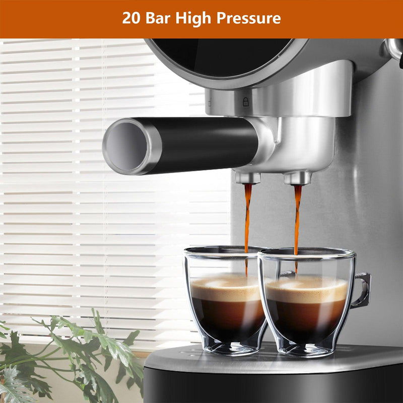 20 Bar Espresso Machine for Home with Milk Frother Wand, Coffee Maker with Digital Touch Screen