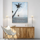 Tropical Swing Wall Art Canvas Print – Palm Trees Ocean View