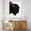 Western Rustic Wall Art Canvas Print Framed Buffalo