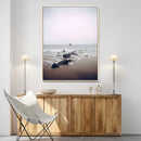 Moody Seascape Wall Art Canvas Print – Foggy Ocean Waves