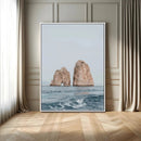 Faraglioni Capri Wall Art Canvas Print – Framed Serene Ocean