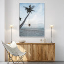Tropical Swing Wall Art Canvas Print – Palm Trees Ocean View
