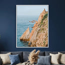 Cliff Dive Wall Art – Ocean Jump Canvas Print, Blue Sky by MyGreatCanvas | Canvas Wall Art Prints | Photo Prints & Wall Decor