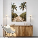 Tropical Beach Wall Art Canvas Print – Framed Coastal Palm