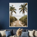Tropical Palm Wall Art – Sandy Pathway Canvas Print, Ocean by MyGreatCanvas | Canvas Wall Art Prints | Photo Prints & Wall Decor