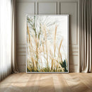 Pampas Grass Wall Art Canvas Print – Framed Neutral Tones