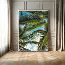 Palm Leaves Wall Art Canvas Print – Framed Tropical Vibes by MyGreatCanvas | Canvas Wall Art Prints | Photo Prints & Wall Decor