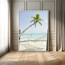 Beach Hammock Wall Art Canvas Print – Framed Tropical by MyGreatCanvas | Canvas Wall Art Prints | Photo Prints & Wall Decor