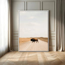 Bison Crossing Wall Art Canvas Print – Framed Western by MyGreatCanvas | Canvas Wall Art Prints | Photo Prints & Wall Decor