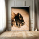 Bison Portrait Wall Art Canvas Print – Framed Western by MyGreatCanvas | Canvas Wall Art Prints | Photo Prints & Wall Decor