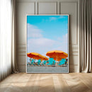 Beach Umbrellas Wall Art Canvas Print – Framed Tropical by MyGreatCanvas | Canvas Wall Art Prints | Photo Prints & Wall Decor