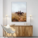 Golden Grassland Wall Art Canvas Print – Framed Western