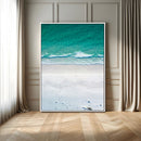 Turquoise Ocean Wall Art Canvas Print – White Sand Shore