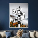 Personalized Street Sign Art Canvas Print by MyGreatCanvas | Canvas Wall Art Prints | Photo Prints & Wall Decor